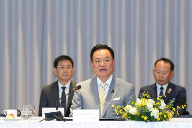 Thủ tướng Vương quốc Thái Lan H.E. Mr. Anutin Charnvirakul tại Diễn đàn Kết nối Đầu tư và Kinh doanh Thái Lan – Việt Nam 2026 được tổ chức tại Hà Nội.